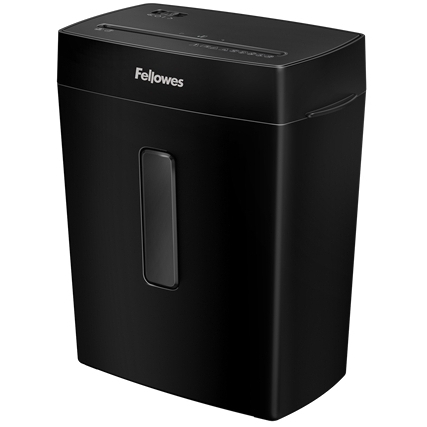 Destructeur de documents portatif Fellowes P-42C, taille de coupe P-4 - Détruit jusqu'à 8 feuilles - Bac de 15 L - Noir