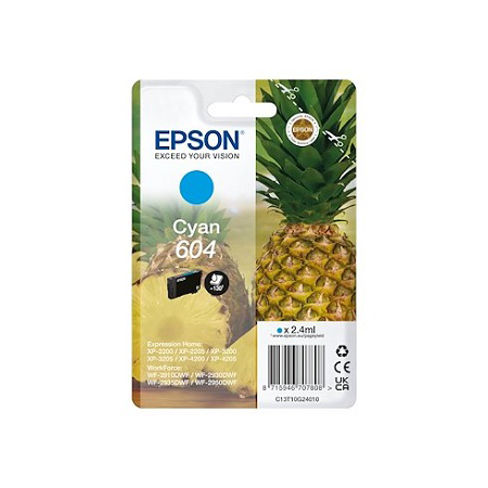 Cartouche d'encre originale Epson 604 cyan - C13T10G24010