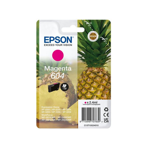 Cartouche d'encre originale Epson 604 Magenta - C13T10G34010