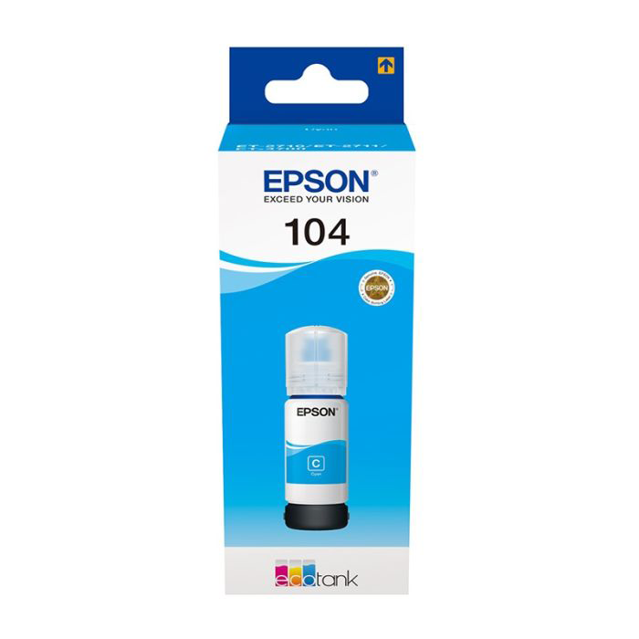EPSON Cartouche Jet d'encre 104 Cyan ECOTANK C13T00P240