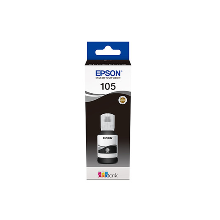 Bouteille d'encre pigmentée noire d'origine Epson 105 - C13T00Q140