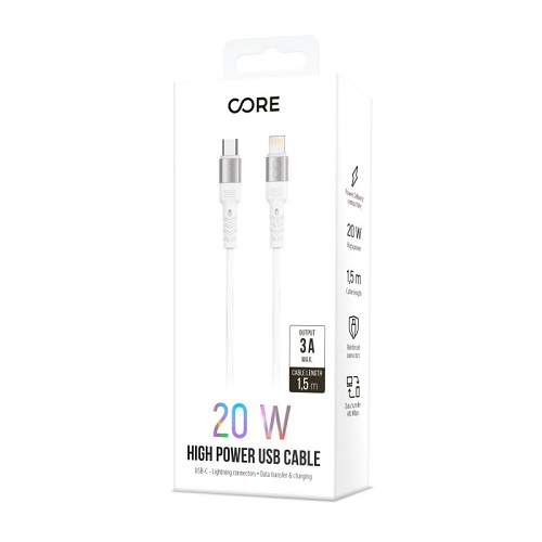 Forever Core High Power cable USB-C - Lightning 1,5 m 20W lanc
