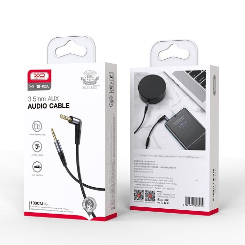 XO cable audio NB-R205 jack 3,5mm - jack 3,5mm 1,0 m black