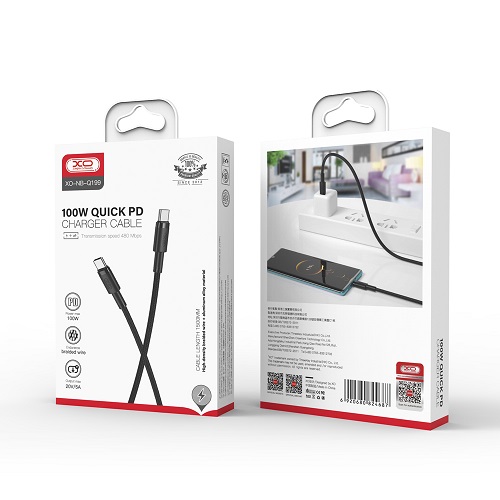 XO cable NB-Q199 PD USB-C - USB-C 1,5m 100W black