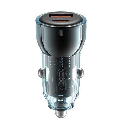XO car charger CC60 60W 1x USB 1x USB-C bleu