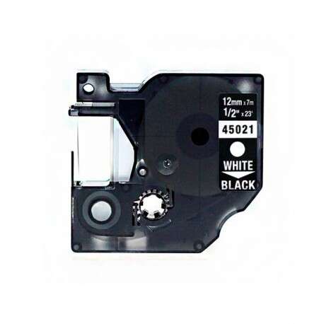 Dymo D1 45021 Generic Label Tape p/imprimante d'étiquettes Texte blanc sur noir