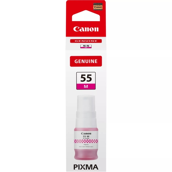 Bouteille d'encre originale magenta pigmentée Canon GI55 - GI55M/6290C001 40ml