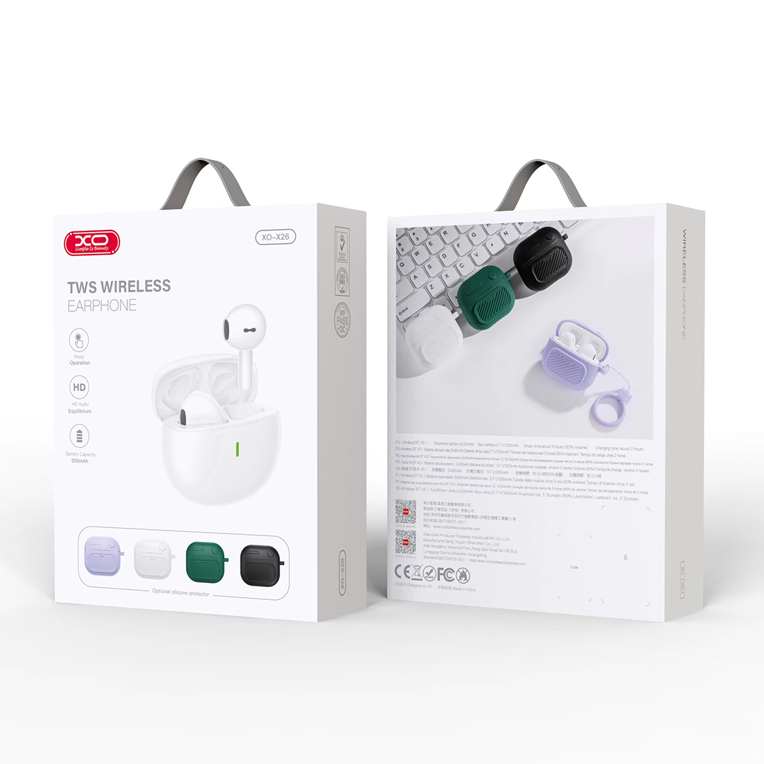 XO Bluetooth earphones X26 TWS white