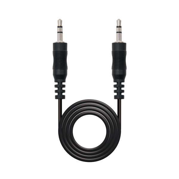 Câble audio stéréo Nanocable jack 3,5 mm mâle vers jack 3,5 mm mâle 5 m - Noir