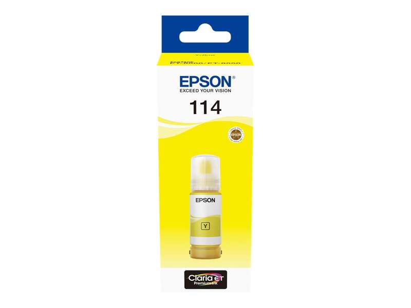 Bouteille d'encre pigmentée jaune Epson 114 d'origine - C13T07B440