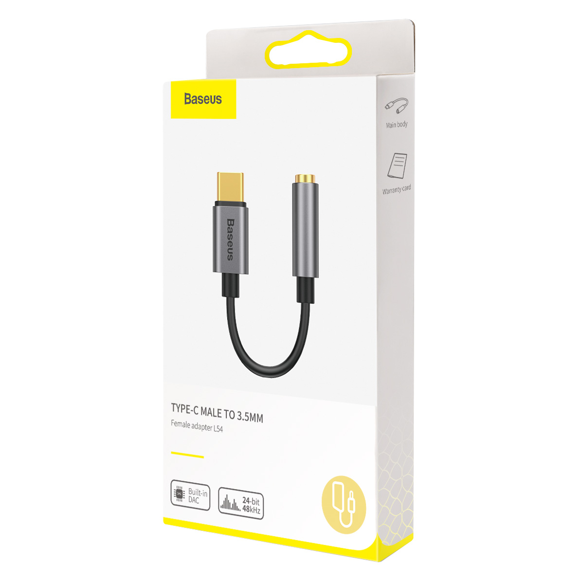 Baseus adapter L54 USB-C to jack 3,5 mm dark gray