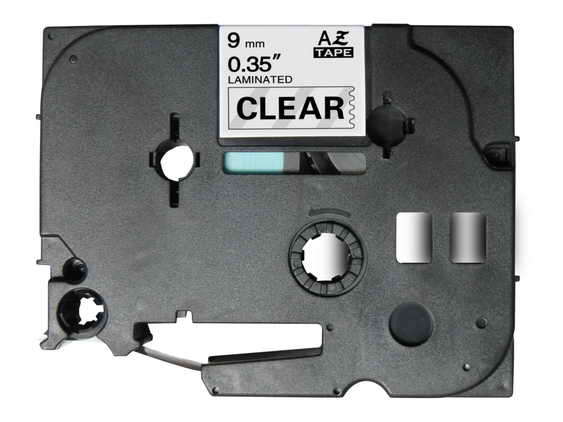 Brother TZe121 Generic Ruban d'étiquettes laminées - Texte noir sur fond transpa